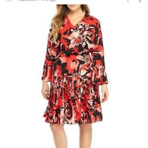 THE LIMITED Madison Ave Floral Pleated Dress 18W